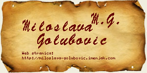 Miloslava Golubović vizit kartica